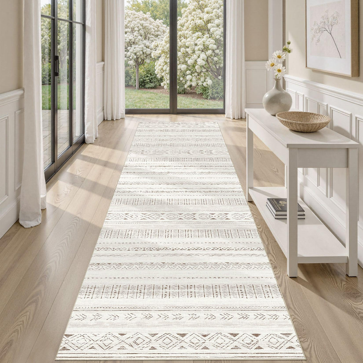 cotiled 6x9 Area Rugs for Living Room: Boho Washable Rug for Dining Room