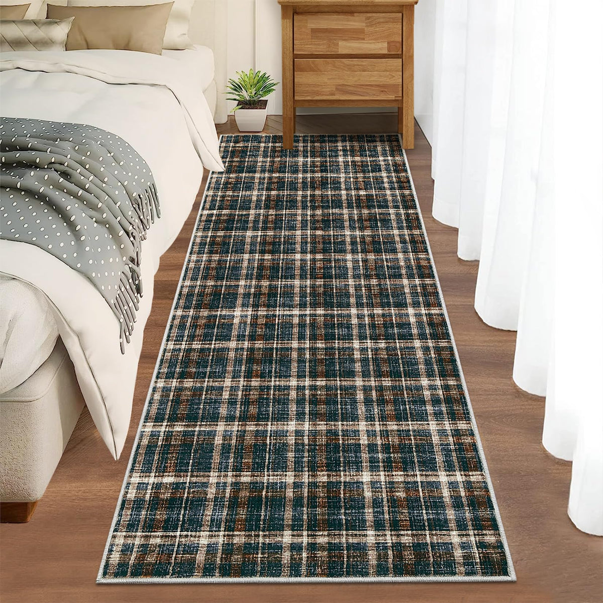 Large Living Room Rugs 8x10 Area Rugs Machine Washable Modern Geometric Neutral Rug Non Slip Low Pile Farmhouse Stain Resistant Carpet for Bedroom Nursery Classroom Dorm 8'x10' Multi