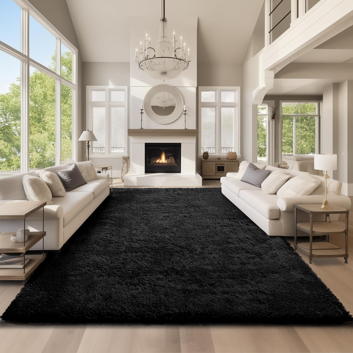 Ophanie Leopard Rugs for Bedroom Living Room, Cheetah Print Rug Fluffy Shag Large Fuzzy Plush Soft Throw,Large Shaggy Floor Faux Animal Throw 4x6 Carpets,Decor Aesthetic with Over 99 pcs Pile fibers