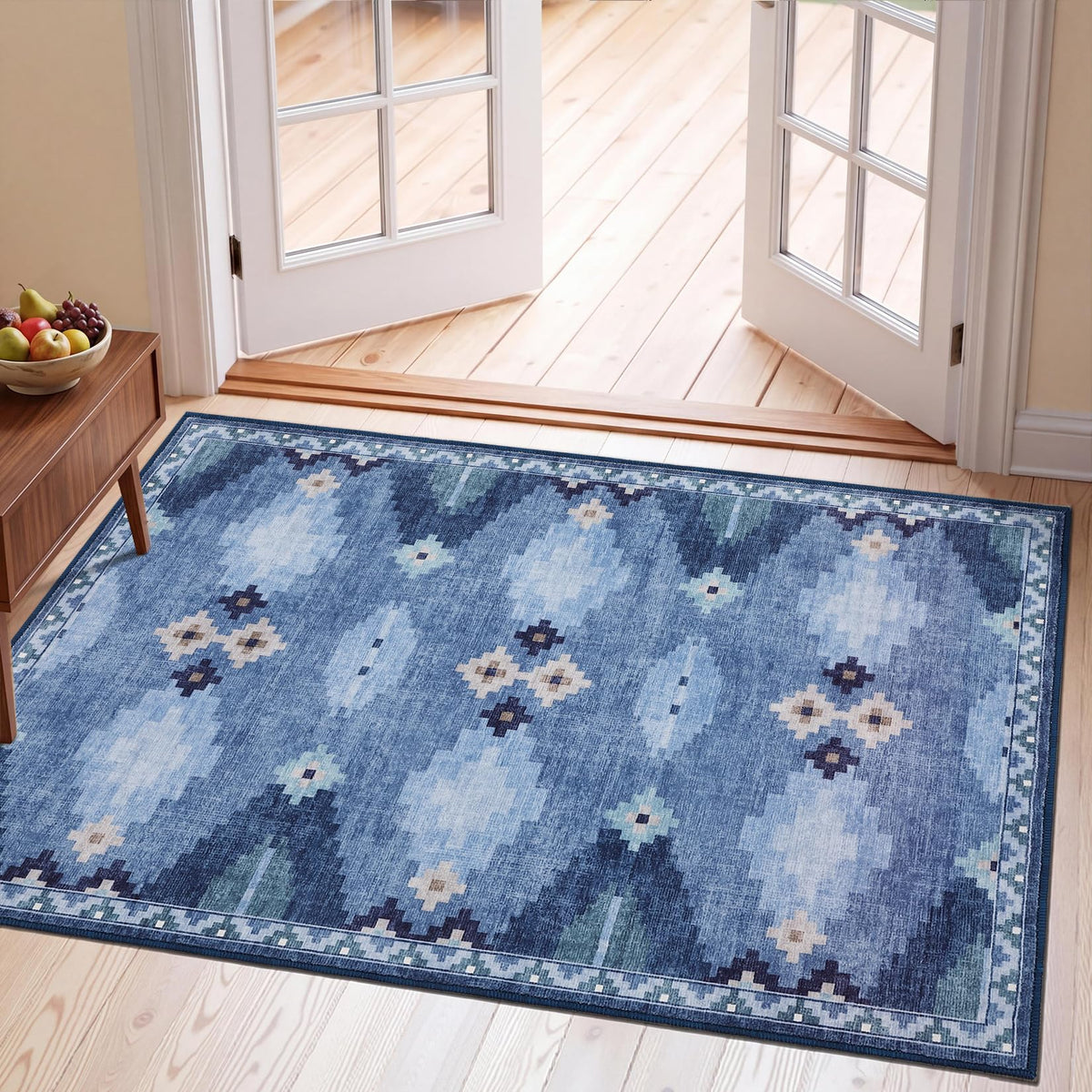 GarveeHome Modern Geometric Bedroom Washable 4x6 Small Living Room Rugs