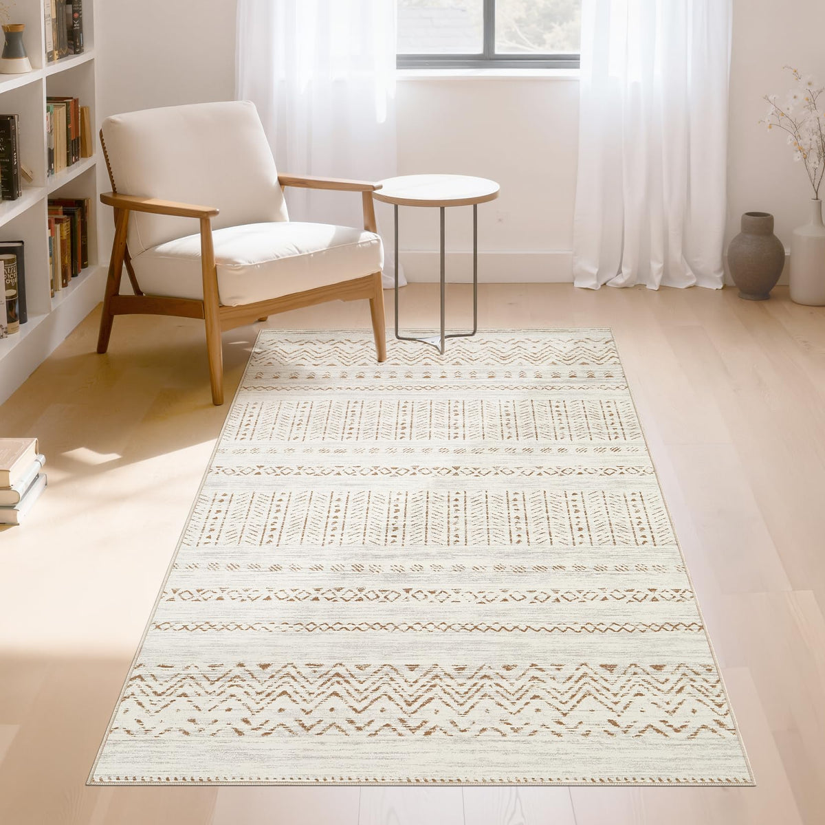 cotiled 6x9 Area Rugs for Living Room: Boho Washable Rug for Dining Room