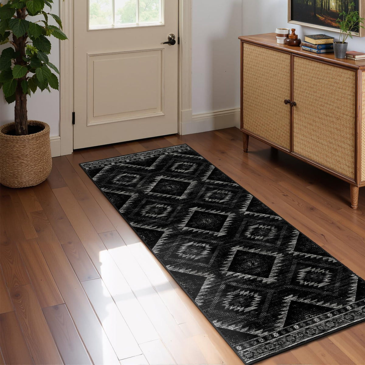 BESTSWEETIE 5'x7' Washable Area Rug for Living Room Bedroom Yellowbrown