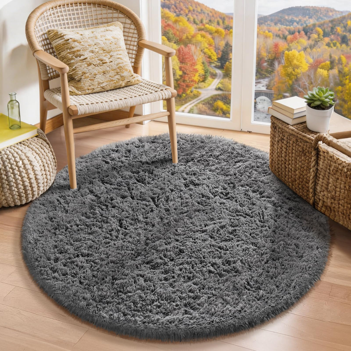 Ophanie Leopard Rugs for Bedroom Living Room, Cheetah Print Rug Fluffy Shag Large Fuzzy Plush Soft Throw,Large Shaggy Floor Faux Animal Throw 4x6 Carpets,Decor Aesthetic with Over 99 pcs Pile fibers