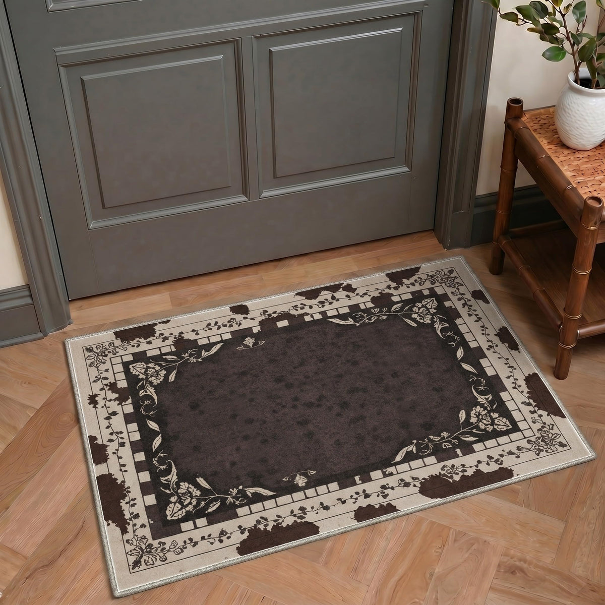 Bavni Leopard Rug 5x7 Cheetah Animal Print Rug Washable Jungle Rugs Blue