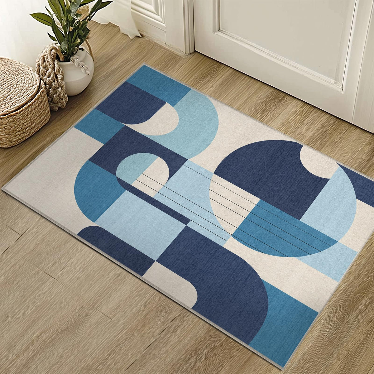 5x7 Area Rug Colorful Boho Geometric Carpet Modern Abstract Large Rug for Living Room Bedroom Machine Washable Non-Slip Rug for Dining Room Kids Playroom Office