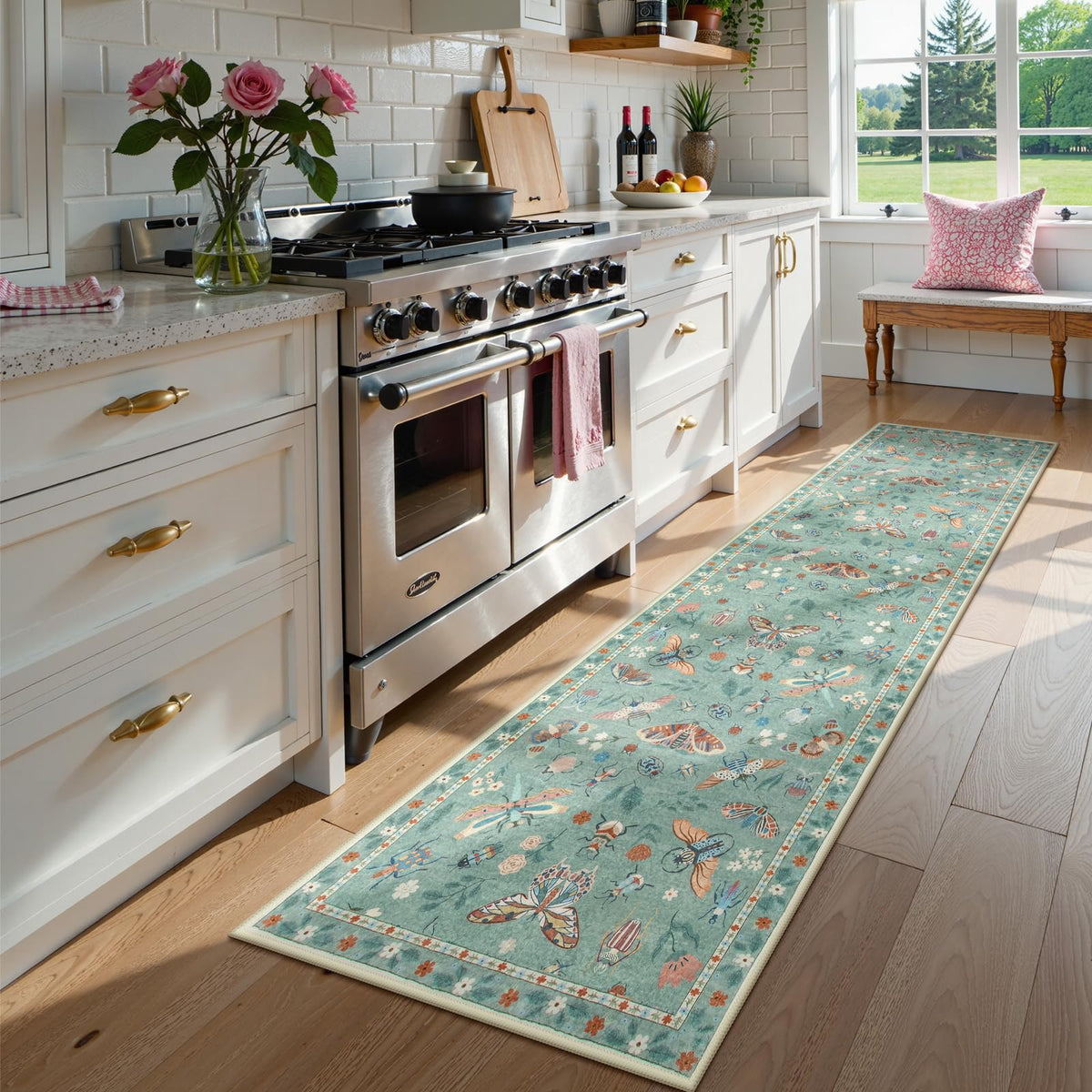 Lahome Insect 5x7 Area Rugs, Soft Bug Washable Rugs for Bedroom Living Room