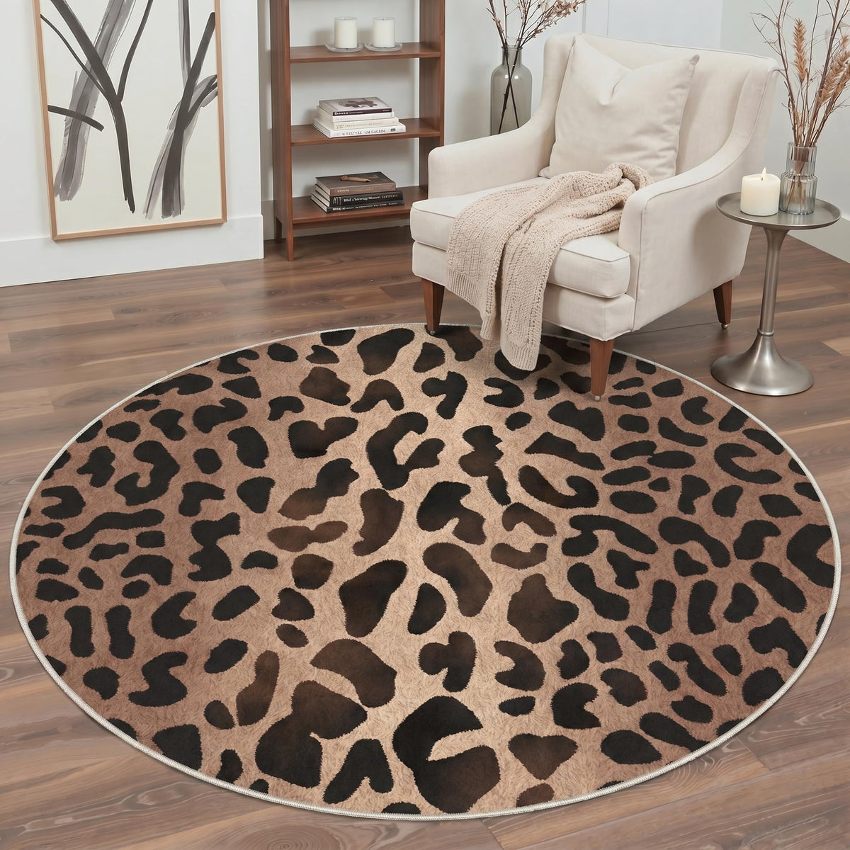 Bavni Zebra Print Rugs 5x7 Washable Area Carpet for Bedroom Living Room
