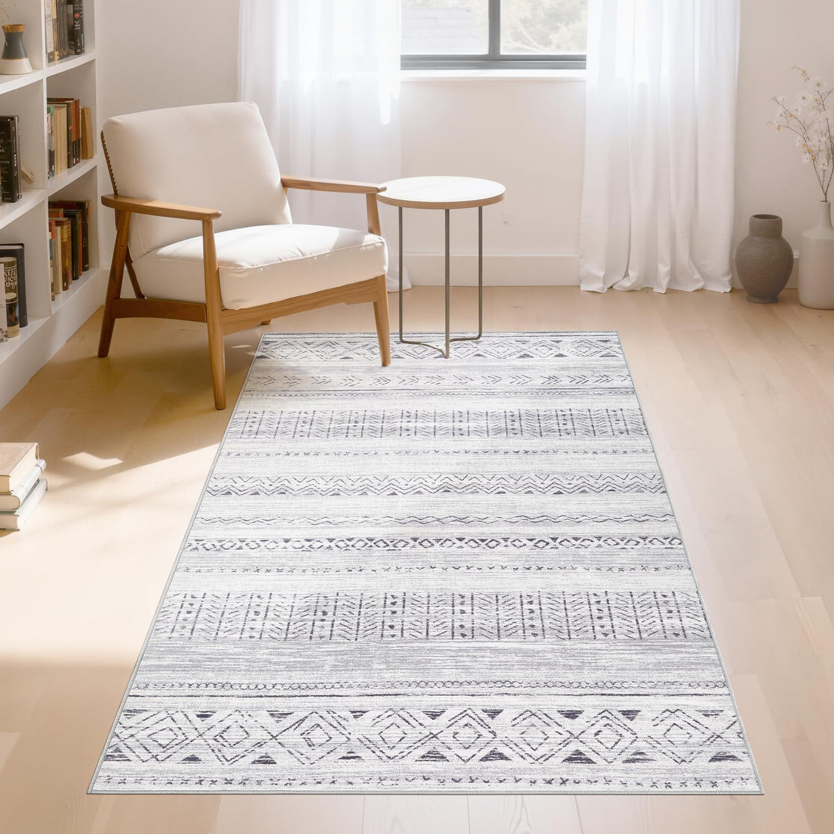 cotiled 6x9 Area Rugs for Living Room: Boho Washable Rug for Dining Room