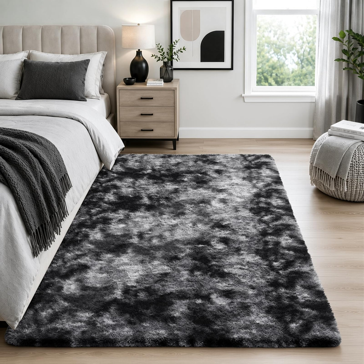 Ophanie Leopard Rugs for Bedroom Living Room, Cheetah Print Rug Fluffy Shag Large Fuzzy Plush Soft Throw,Large Shaggy Floor Faux Animal Throw 4x6 Carpets,Decor Aesthetic with Over 99 pcs Pile fibers