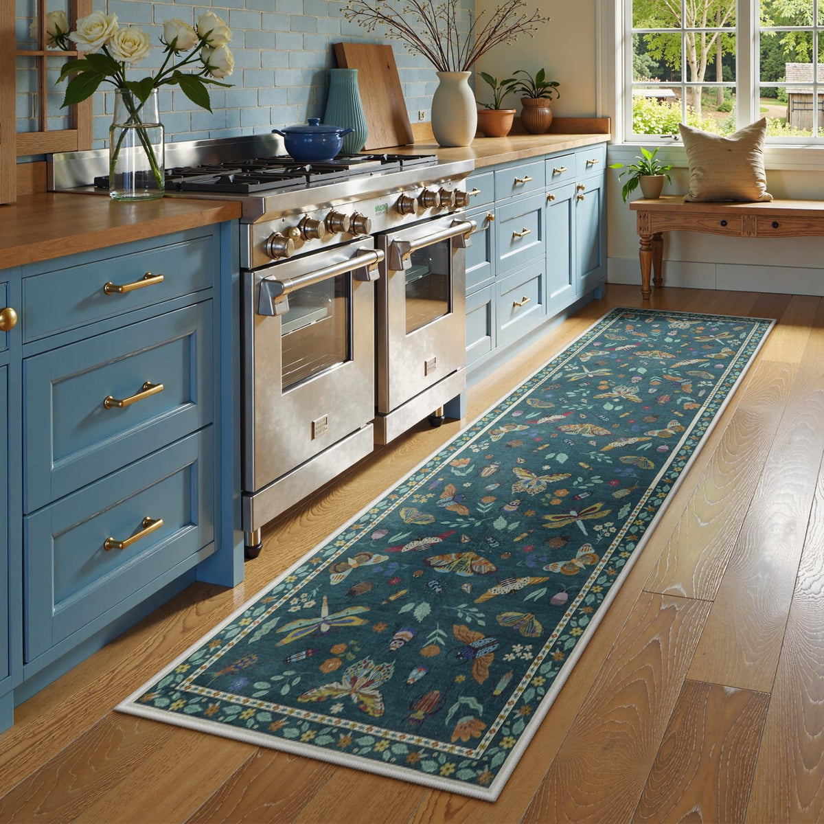Lahome Insect 5x7 Area Rugs, Soft Bug Washable Rugs for Bedroom Living Room