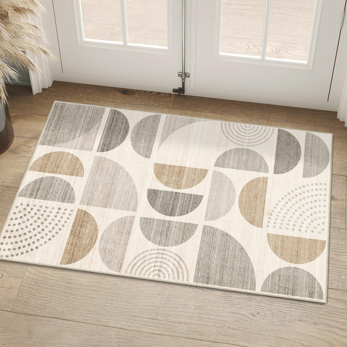 MUJOO 5x7 Area Rugs Washable,Boho Rugs Non Slip Modern Abstract Large