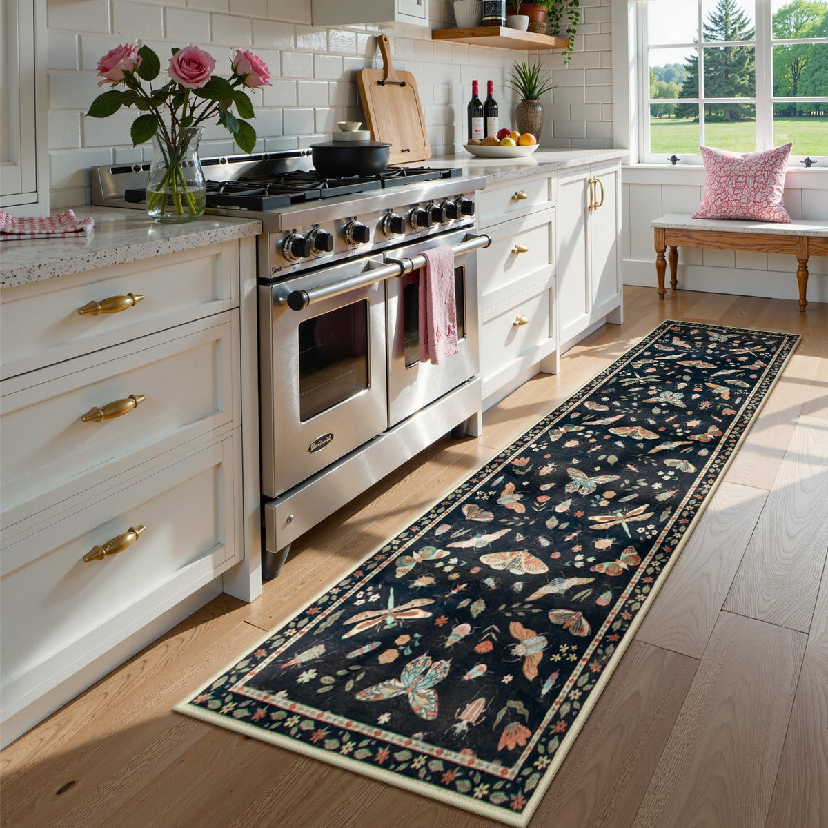 Lahome Insect 5x7 Area Rugs, Soft Bug Washable Rugs for Bedroom Living Room