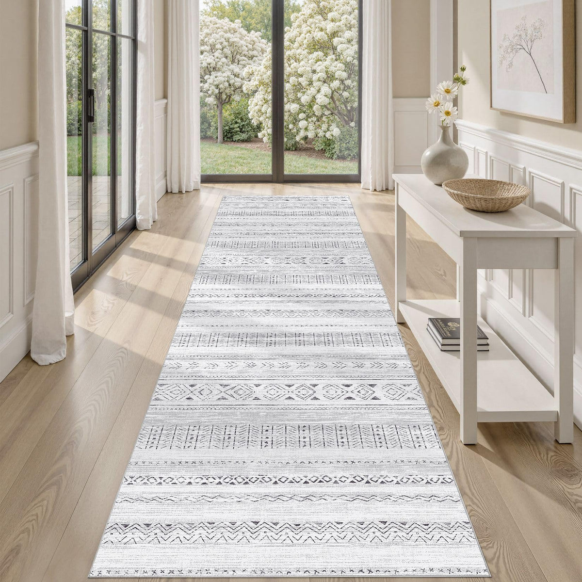 cotiled 6x9 Area Rugs for Living Room: Boho Washable Rug for Dining Room