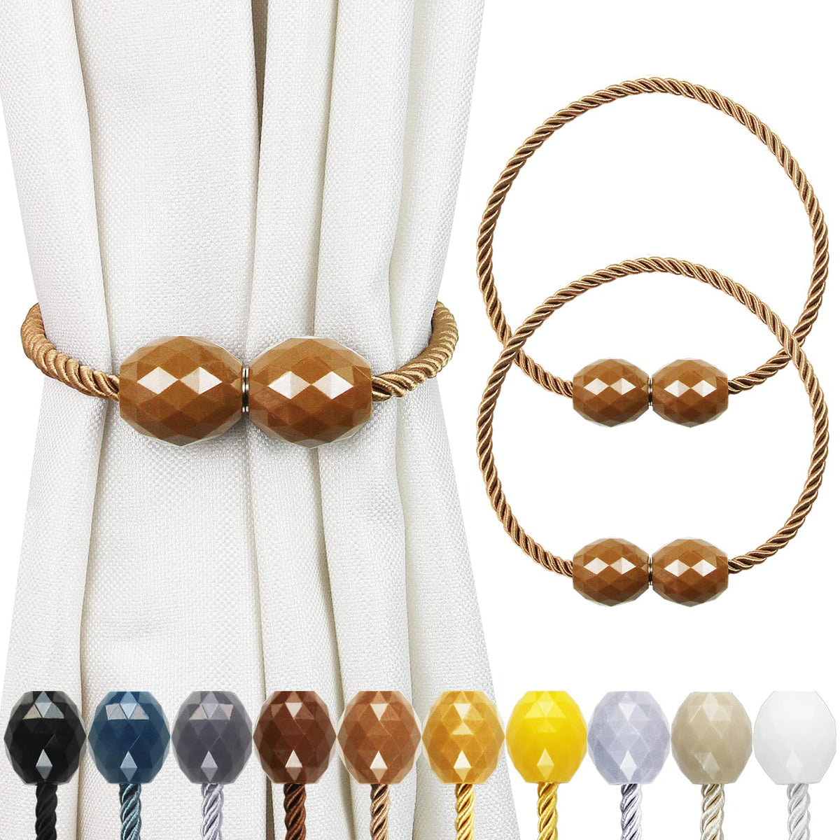 Strong Magnetic Curtain Tiebacks Decorative Rope Tie Backs Holdbacks Porlau
