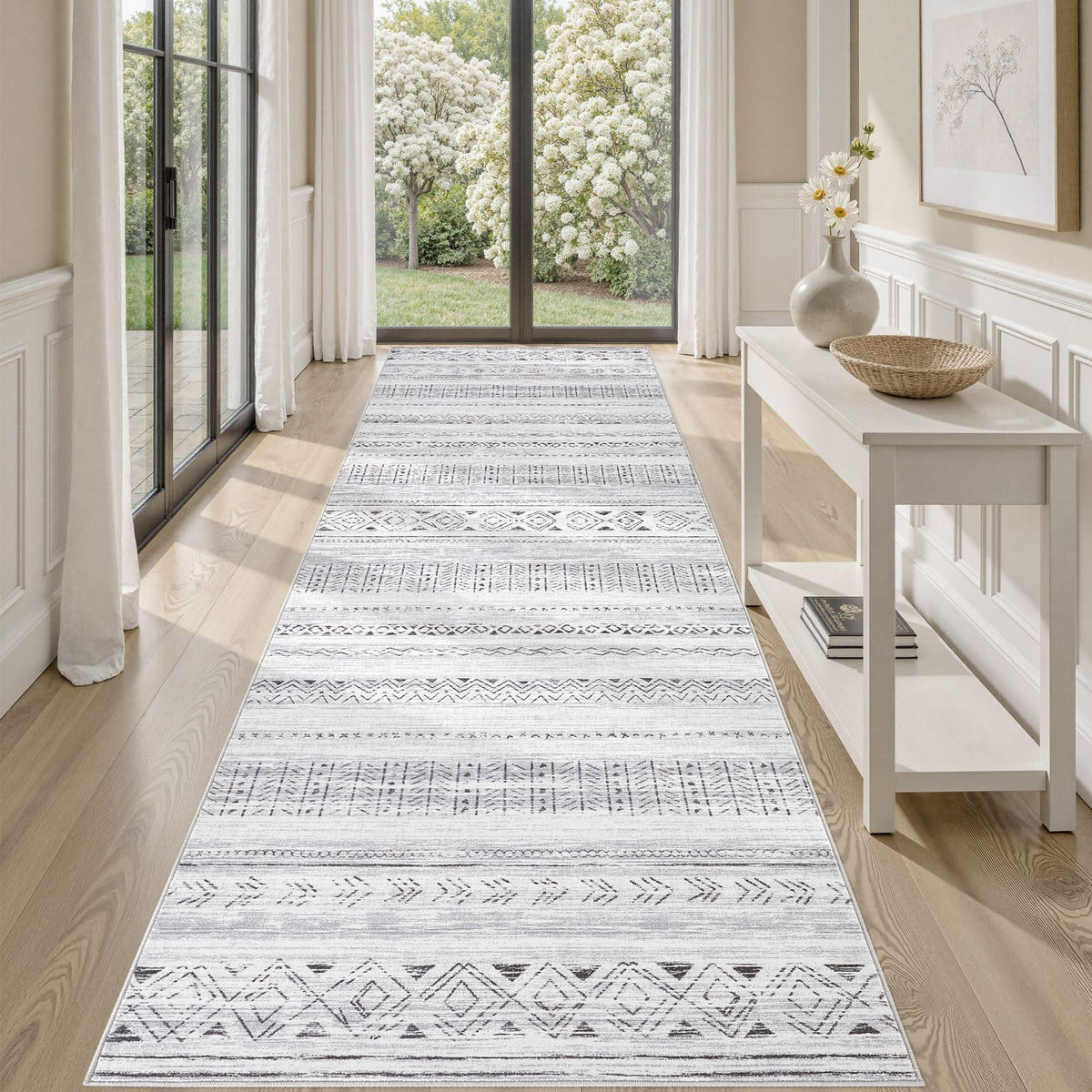 cotiled 6x9 Area Rugs for Living Room: Boho Washable Rug for Dining Room