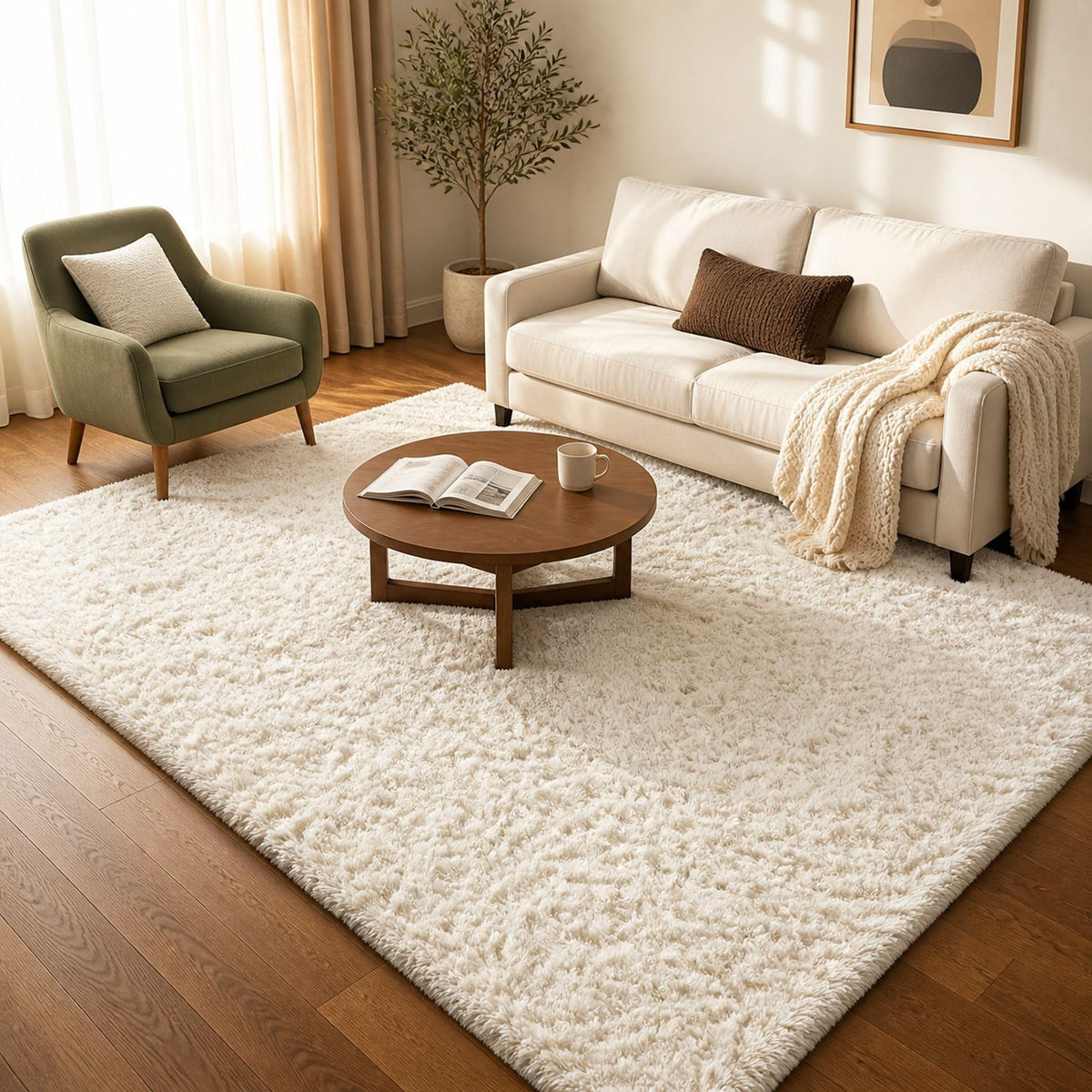 Ophanie Leopard Rugs for Bedroom Living Room, Cheetah Print Rug Fluffy Shag Large Fuzzy Plush Soft Throw,Large Shaggy Floor Faux Animal Throw 4x6 Carpets,Decor Aesthetic with Over 99 pcs Pile fibers