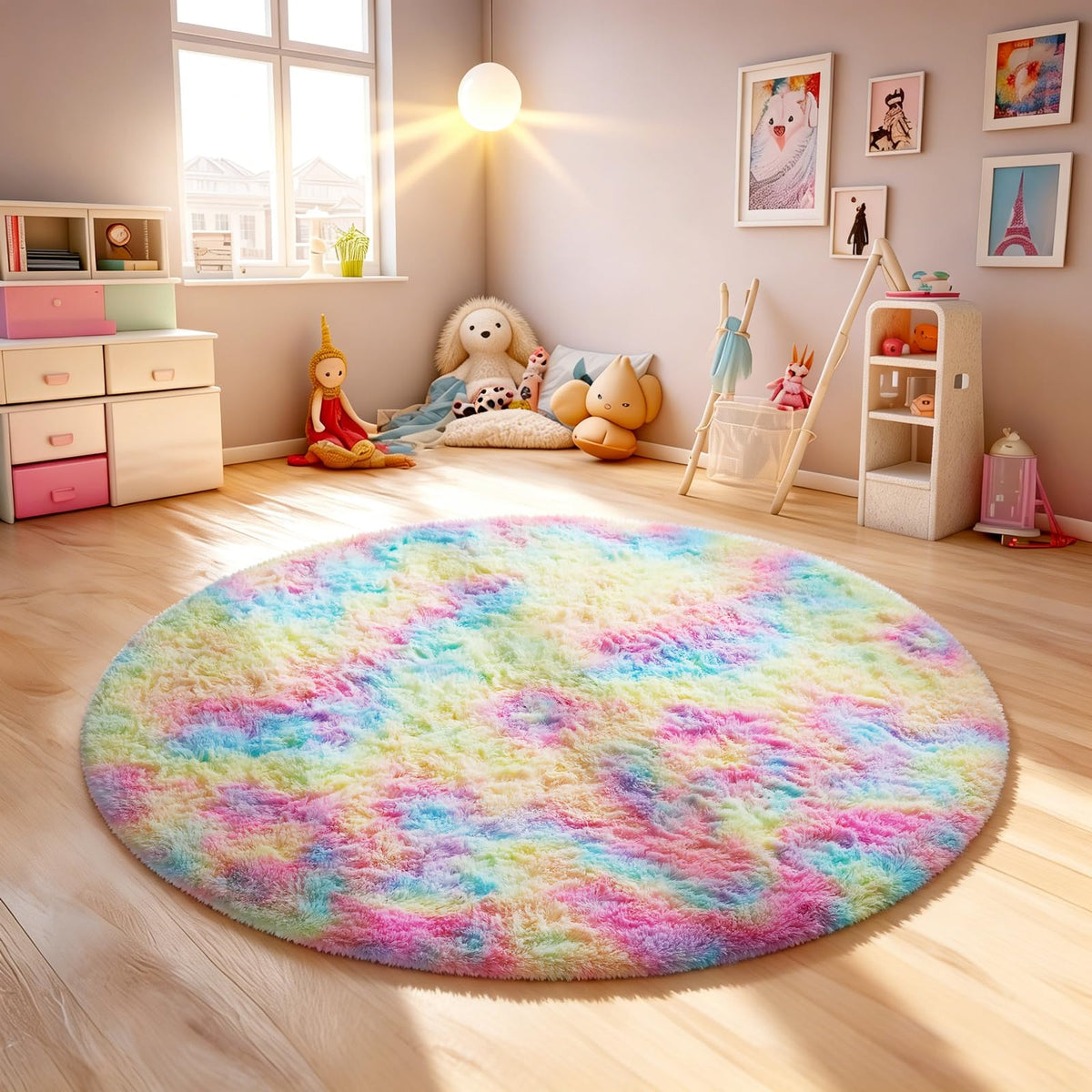 Ophanie Leopard Rugs for Bedroom Living Room, Cheetah Print Rug Fluffy Shag Large Fuzzy Plush Soft Throw,Large Shaggy Floor Faux Animal Throw 4x6 Carpets,Decor Aesthetic with Over 99 pcs Pile fibers