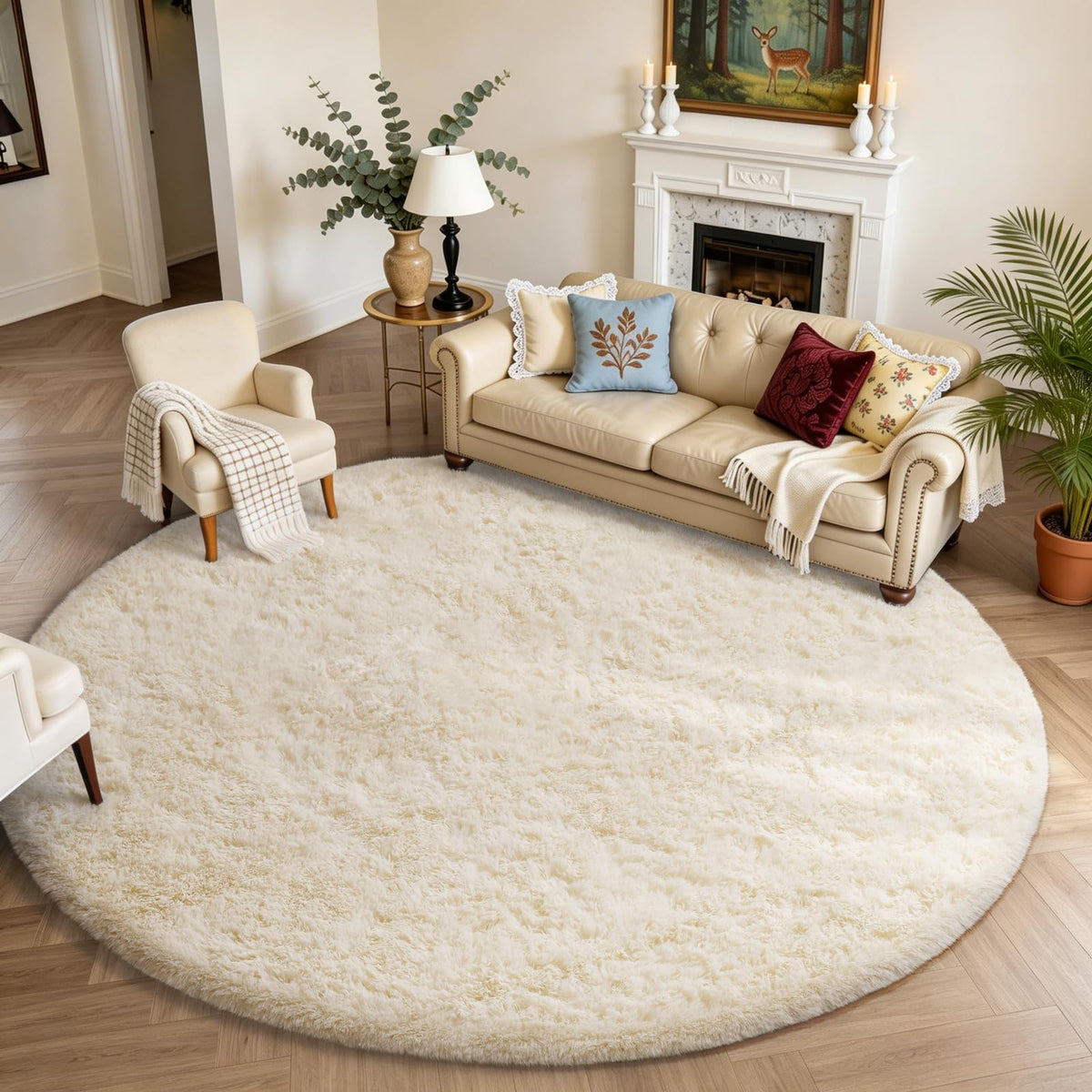 Ophanie Leopard Rugs for Bedroom Living Room, Cheetah Print Rug Fluffy Shag Large Fuzzy Plush Soft Throw,Large Shaggy Floor Faux Animal Throw 4x6 Carpets,Decor Aesthetic with Over 99 pcs Pile fibers
