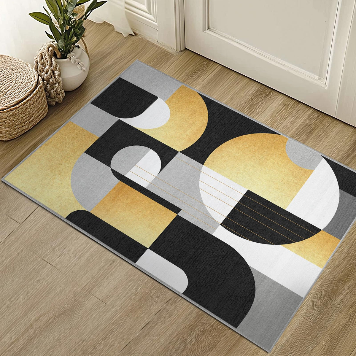 5x7 Area Rug Colorful Boho Geometric Carpet Modern Abstract Large Rug for Living Room Bedroom Machine Washable Non-Slip Rug for Dining Room Kids Playroom Office