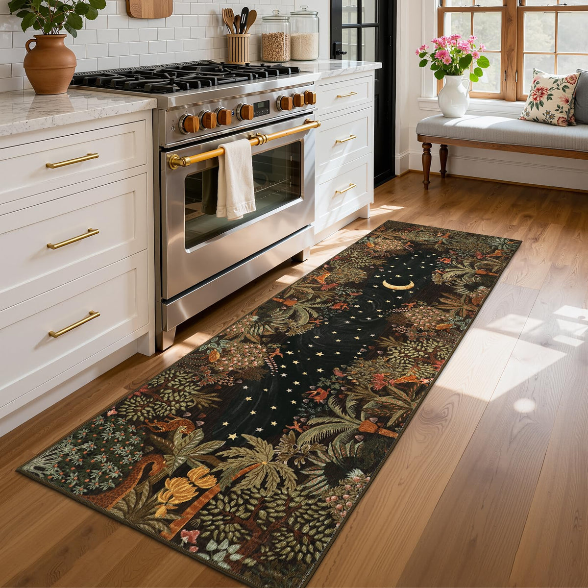 GarveeHome 5x7 Jungle Area Rug Washable Rugs for Living Room Bedroom, Soft Low Pile Non Slip Accent Floor Mat Animal Print Throw Rug Indoor Carpet Dining Room Playroom