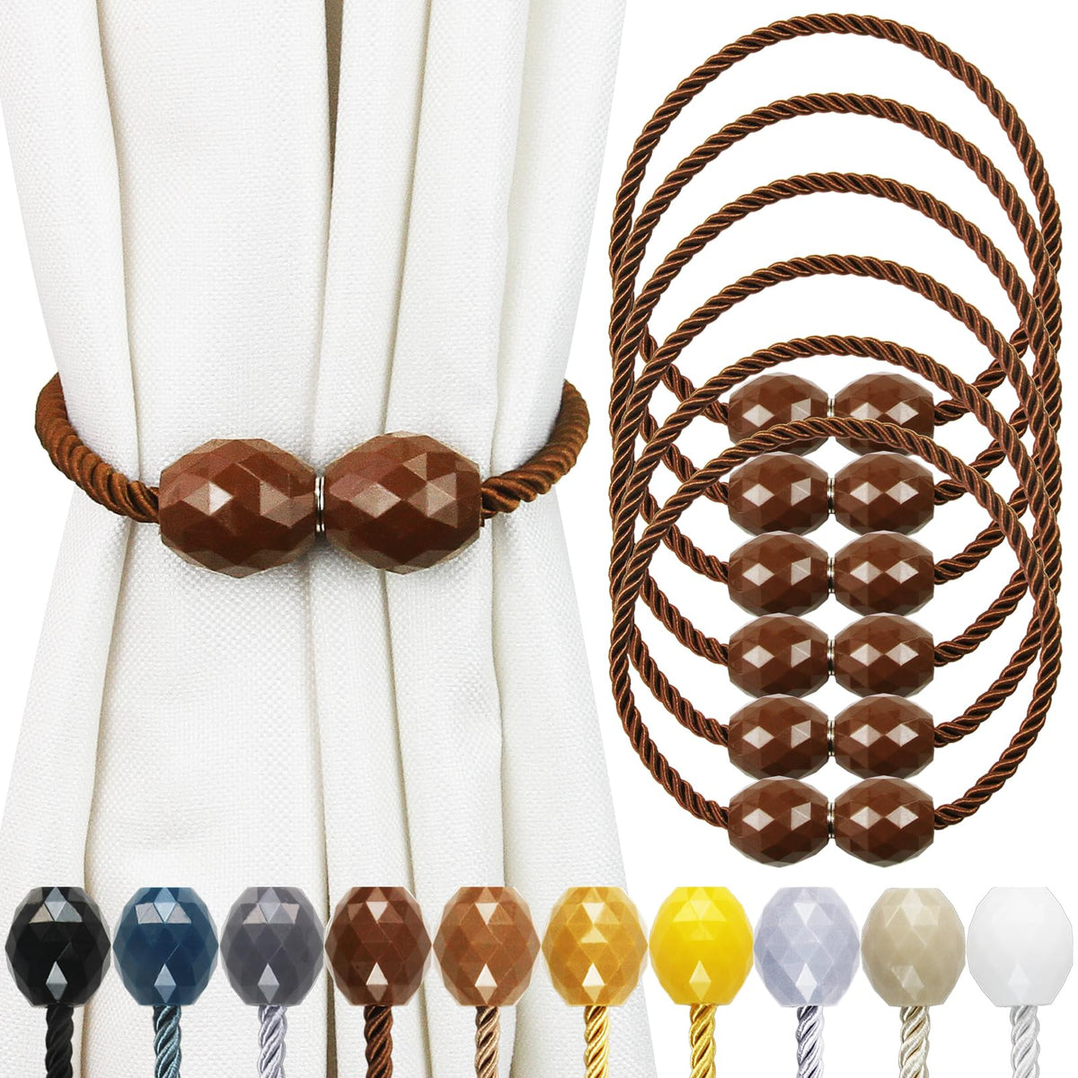 Strong Magnetic Curtain Tiebacks Decorative Rope Tie Backs Holdbacks Porlau