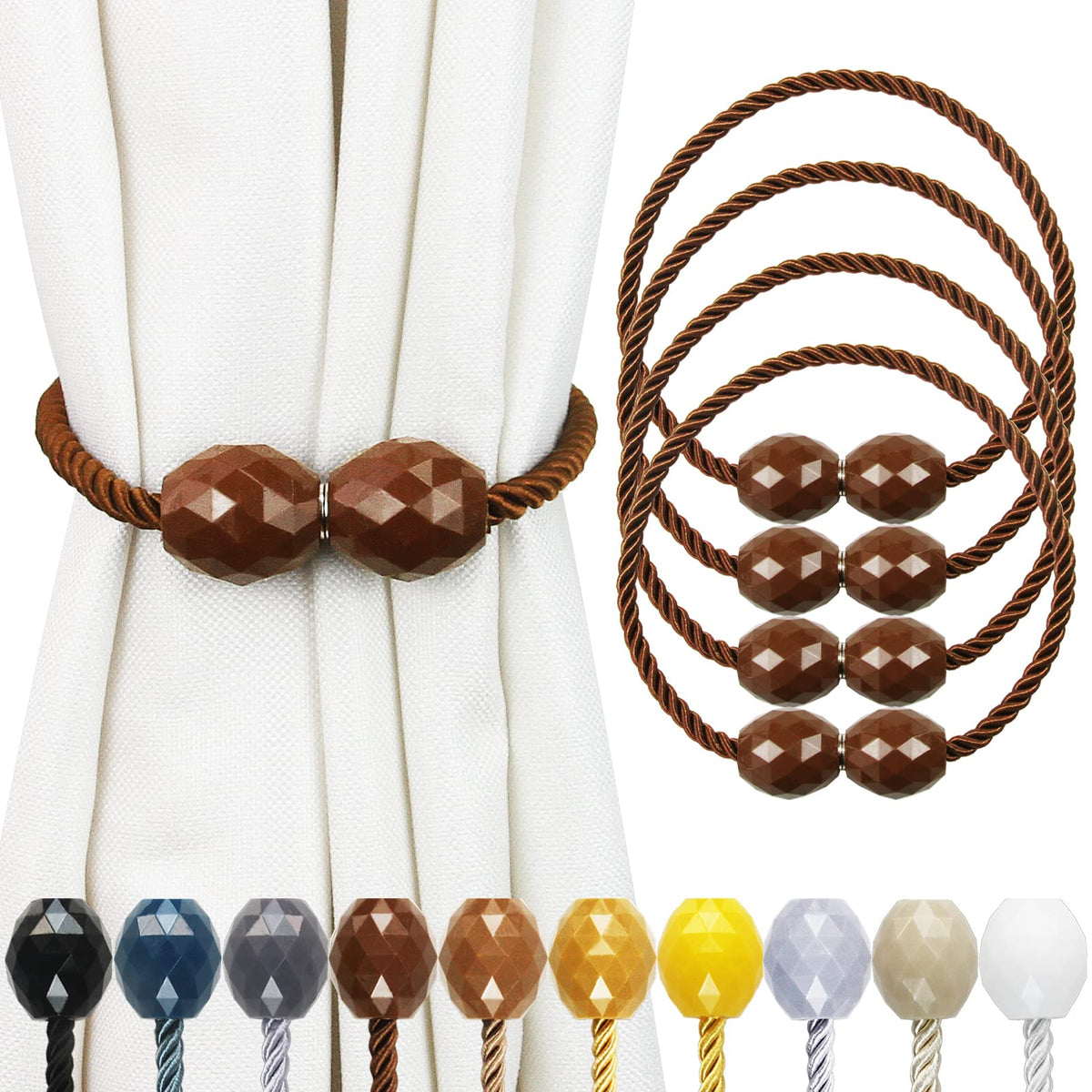 Strong Magnetic Curtain Tiebacks Decorative Rope Tie Backs Holdbacks Porlau