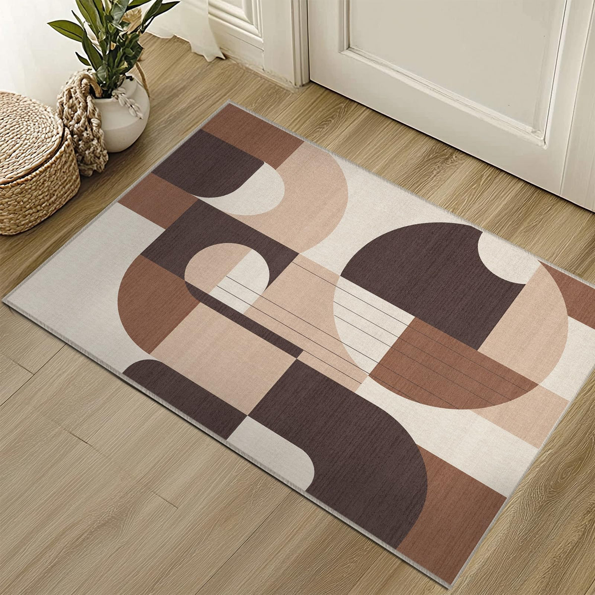 5x7 Area Rug Colorful Boho Geometric Carpet Modern Abstract Large Rug for Living Room Bedroom Machine Washable Non-Slip Rug for Dining Room Kids Playroom Office