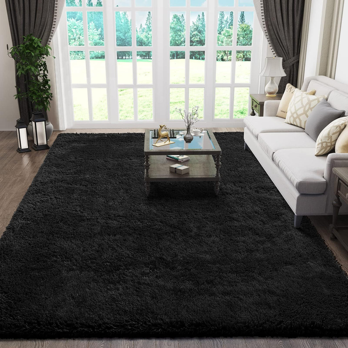 Ophanie Leopard Rugs for Bedroom Living Room, Cheetah Print Rug Fluffy Shag Large Fuzzy Plush Soft Throw,Large Shaggy Floor Faux Animal Throw 4x6 Carpets,Decor Aesthetic with Over 99 pcs Pile fibers