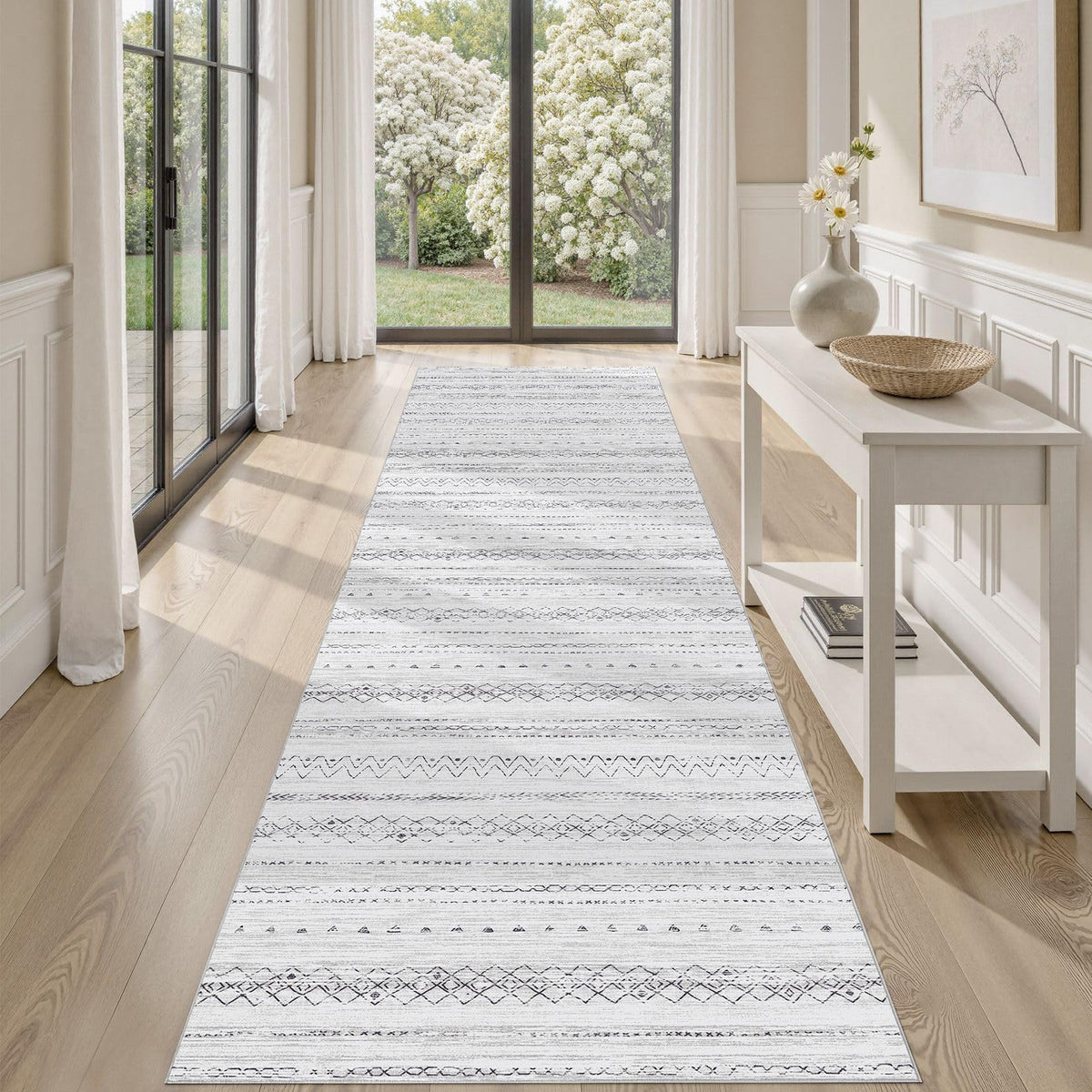 cotiled 6x9 Area Rugs for Living Room: Boho Washable Rug for Dining Room