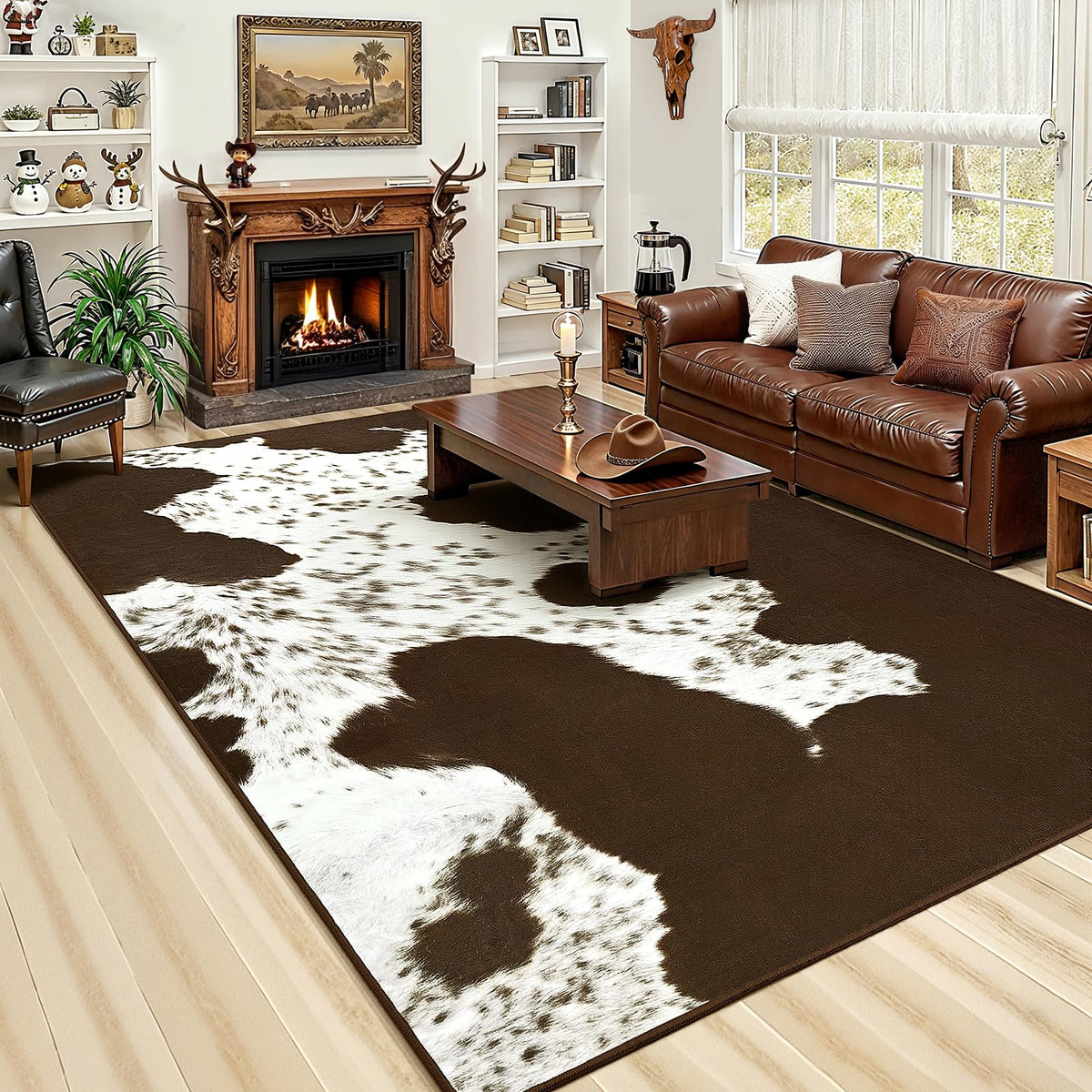 AROGAN Premium Leopard Rug for Bedroom 4×6 Feet, Machine Washable Cheetah Rug Animal Print Hide Area Rug, Large Non-Slip Faux Fur Leopard Skin Rugs Carpet for Office Living Room Dinner Room Home Decor