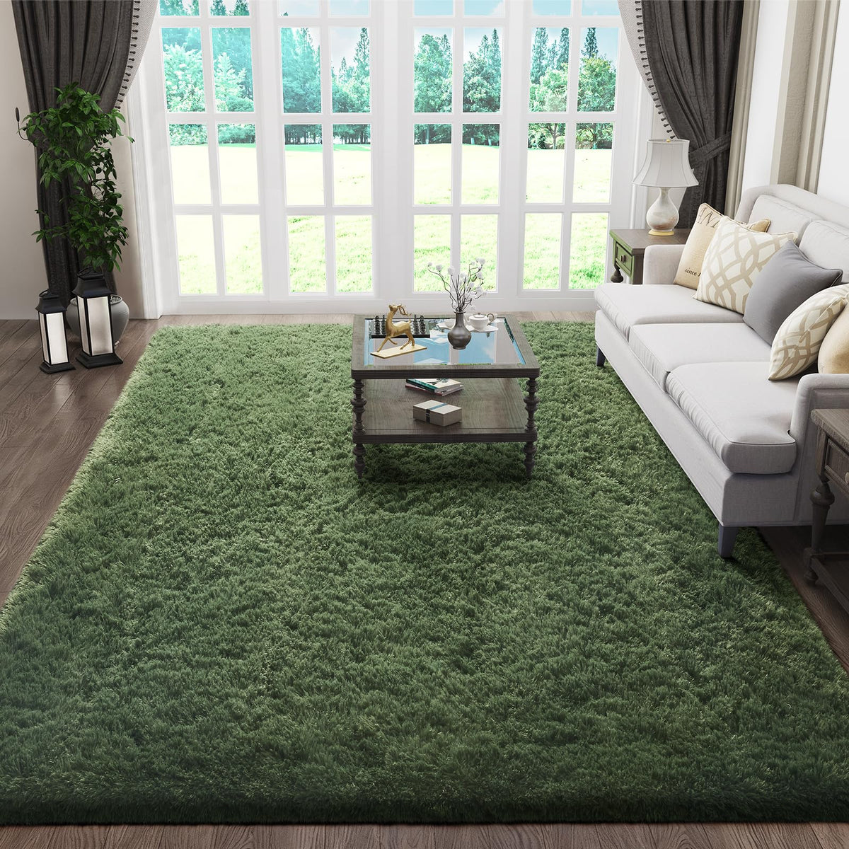 Ophanie Leopard Rugs for Bedroom Living Room, Cheetah Print Rug Fluffy Shag Large Fuzzy Plush Soft Throw,Large Shaggy Floor Faux Animal Throw 4x6 Carpets,Decor Aesthetic with Over 99 pcs Pile fibers