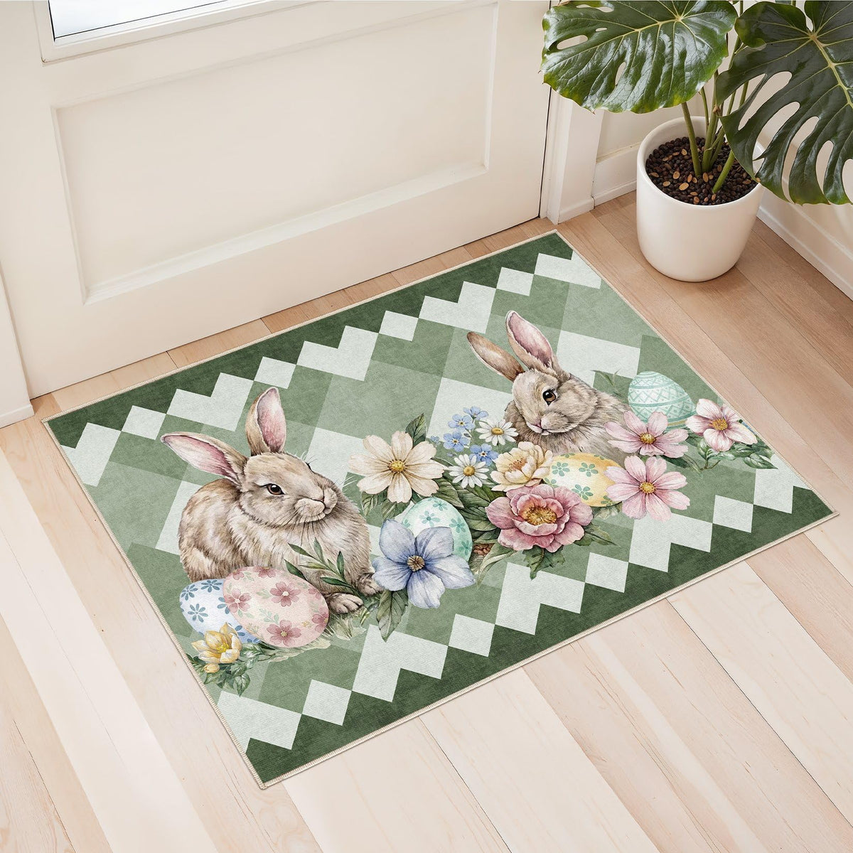 cotiled 6x9 Area Rugs for Living Room: Boho Washable Rug for Dining Room