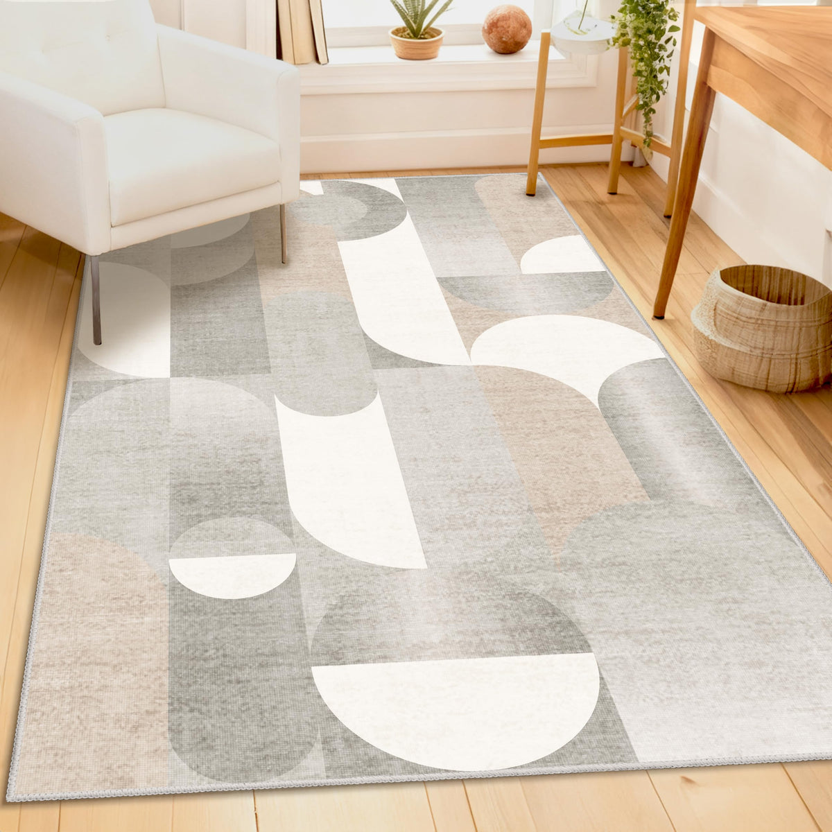 5x7 Area Rugs Modern Washable Rug for Living Room Bedroom