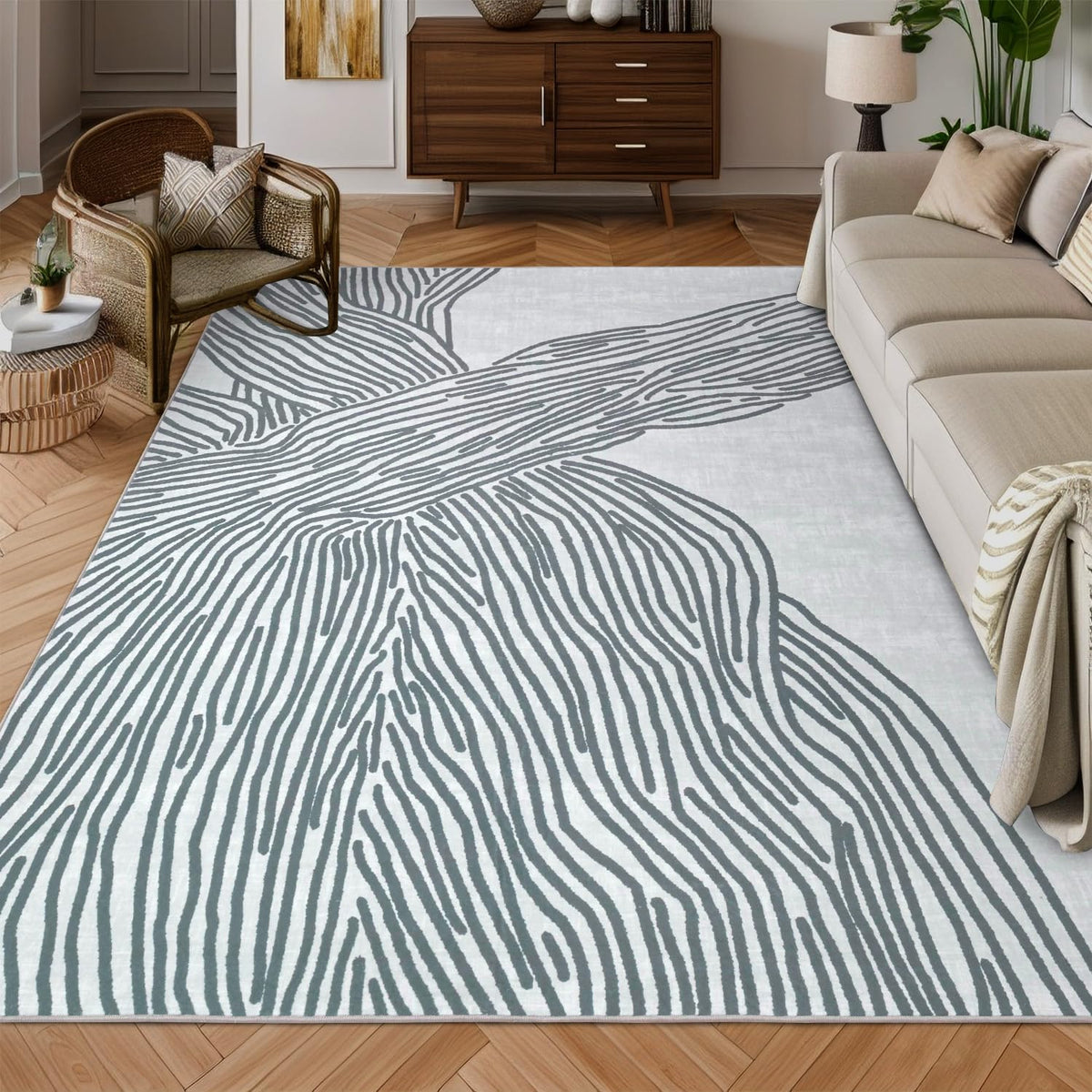 YIHOUSE Leopard Rug for Living Room, 5x7 Black and White Cute Cheetah Print Rug Modern Washable Ultra-Thin Animal Printed Rugs for Bedroom, Girls Boys Dorm Room Nursery Room, Playroom