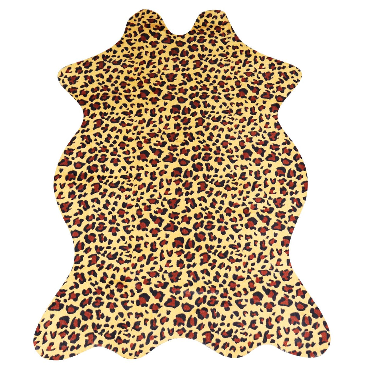 Sgizoku Cow Print Rug - 3.6x2.5 Feet Cow Hide Rugs Faux Cowhide Rug Cute Area Rug Fun Western Room Decor Cow Rugs for Living Room Bedroom Non-Slip Brown(43 inches x 29 inches)