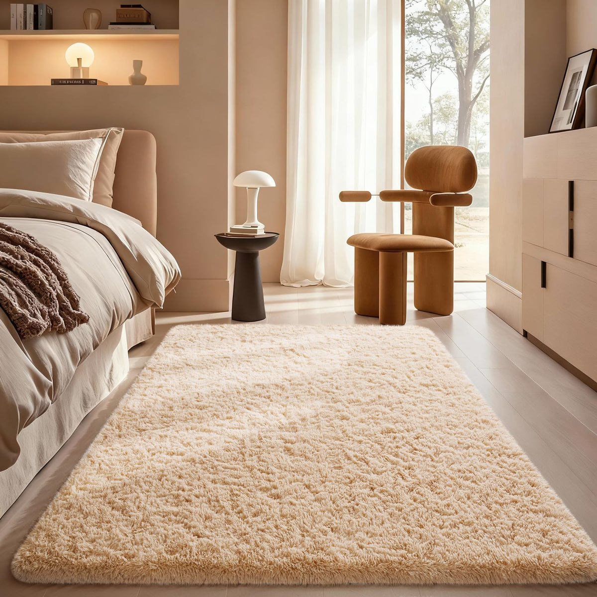 Ophanie Leopard Rugs for Bedroom Living Room, Cheetah Print Rug Fluffy Shag Large Fuzzy Plush Soft Throw,Large Shaggy Floor Faux Animal Throw 4x6 Carpets,Decor Aesthetic with Over 99 pcs Pile fibers