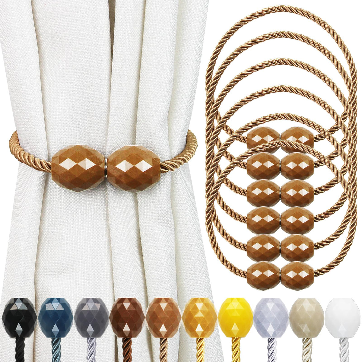 Strong Magnetic Curtain Tiebacks Decorative Rope Tie Backs Holdbacks Porlau