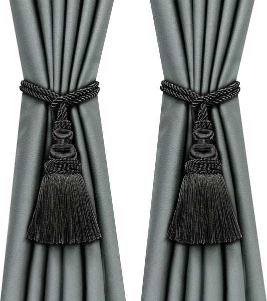 2 Pack Curtain Tie Backs Rope Tassels for Curtain Holdback