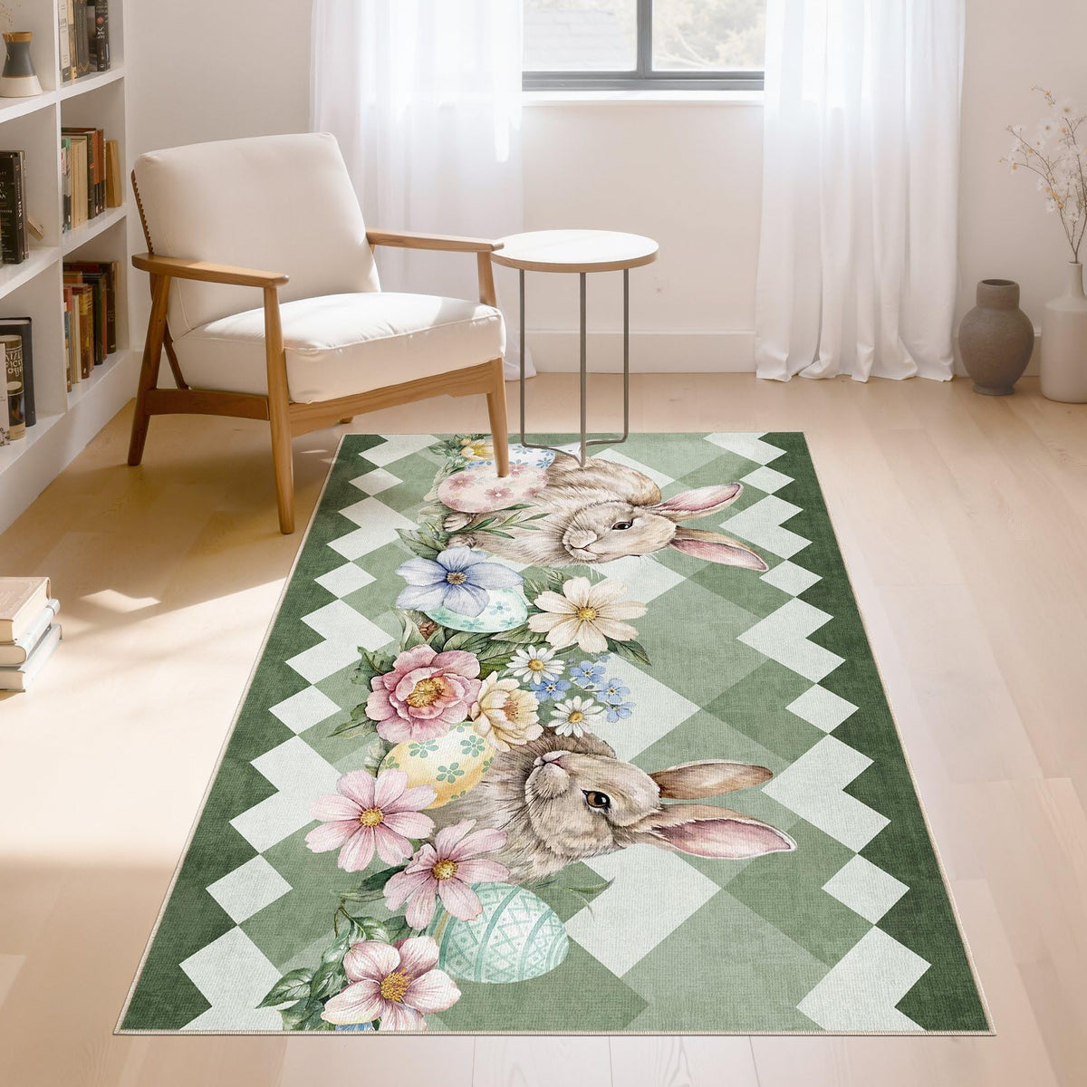cotiled 6x9 Area Rugs for Living Room: Boho Washable Rug for Dining Room