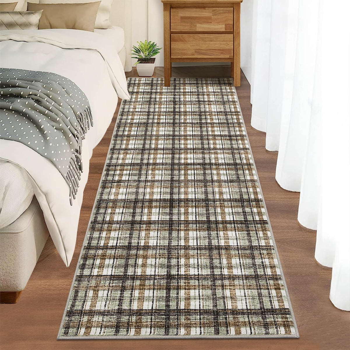 Large Living Room Rugs 8x10 Area Rugs Machine Washable Modern Geometric Neutral Rug Non Slip Low Pile Farmhouse Stain Resistant Carpet for Bedroom Nursery Classroom Dorm 8'x10' Multi
