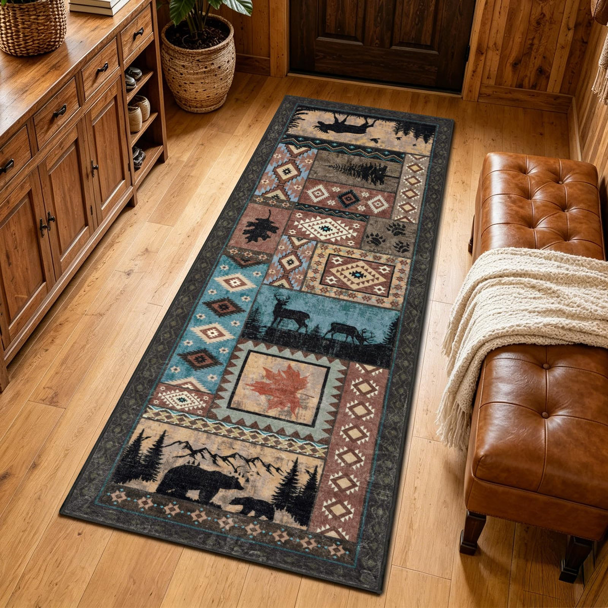Leopard Area Rugs for Living Room 5×7, Washable Cheetah Rug with Zebra-Striped Border, Non-Slip Low Pile Animal Print Carpet for Bedroom, Dining Room, Playroom, Home Decor