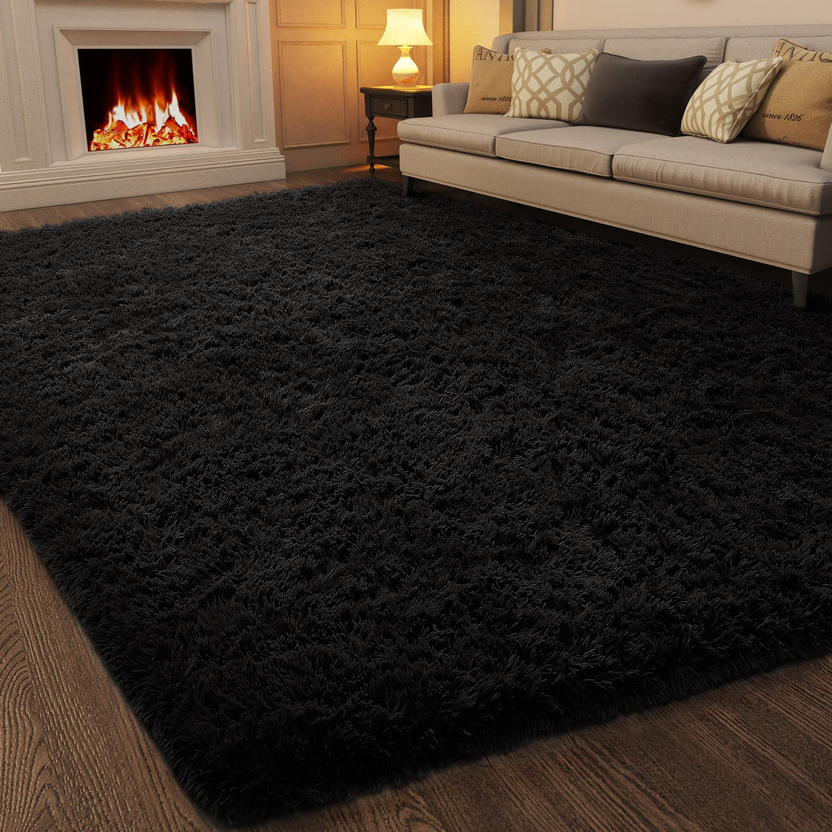 Ophanie Leopard Rugs for Bedroom Living Room, Cheetah Print Rug Fluffy Shag Large Fuzzy Plush Soft Throw,Large Shaggy Floor Faux Animal Throw 4x6 Carpets,Decor Aesthetic with Over 99 pcs Pile fibers