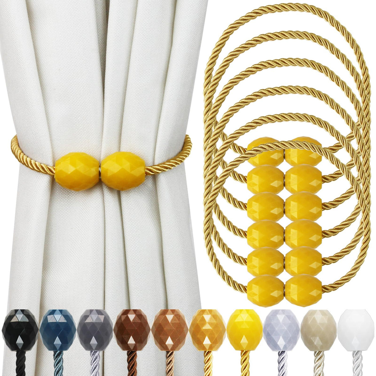 Strong Magnetic Curtain Tiebacks Decorative Rope Tie Backs Holdbacks Porlau