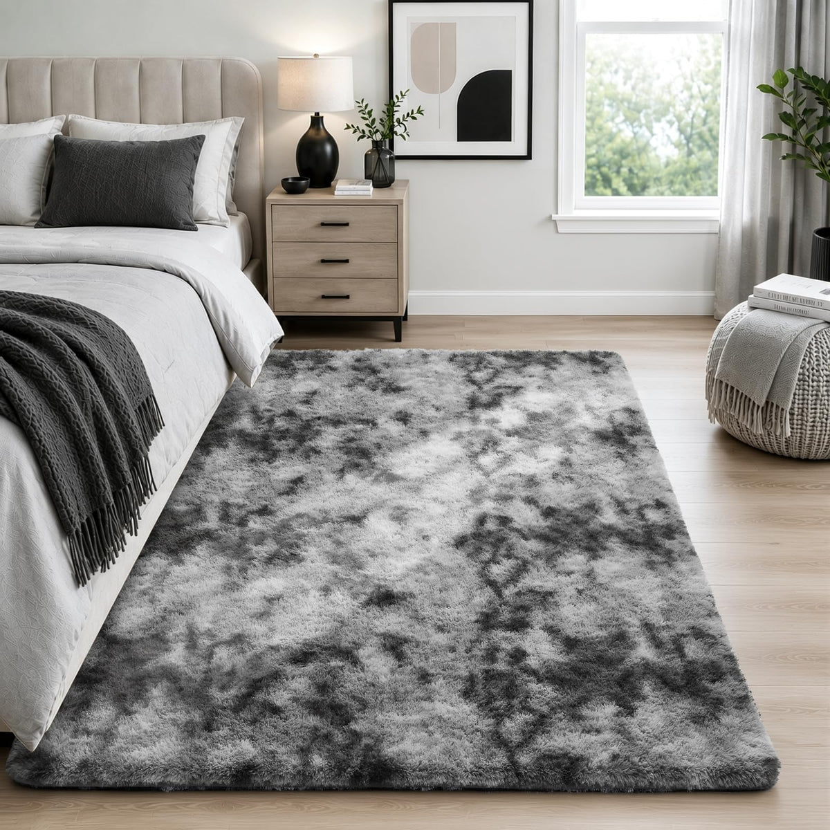 Ophanie Leopard Rugs for Bedroom Living Room, Cheetah Print Rug Fluffy Shag Large Fuzzy Plush Soft Throw,Large Shaggy Floor Faux Animal Throw 4x6 Carpets,Decor Aesthetic with Over 99 pcs Pile fibers