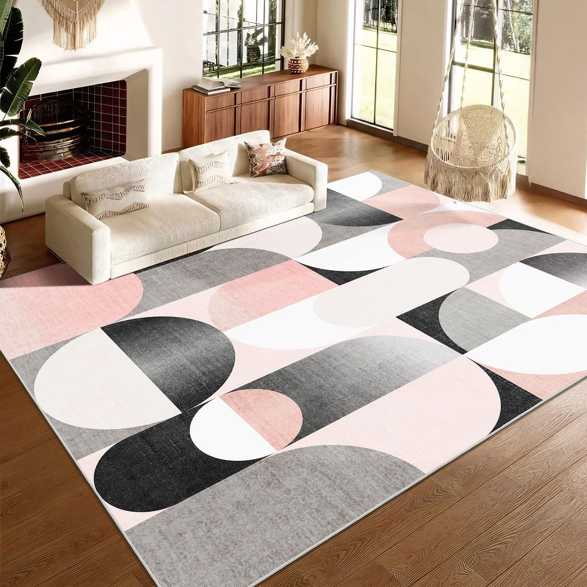 5x7 Area Rugs Modern Washable Rug for Living Room Bedroom