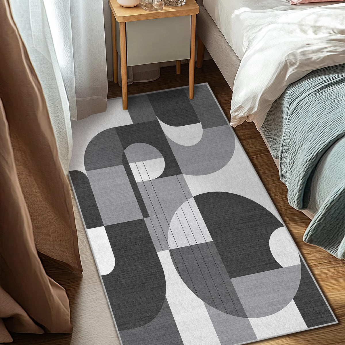 5x7 Area Rug Colorful Boho Geometric Carpet Modern Abstract Large Rug for Living Room Bedroom Machine Washable Non-Slip Rug for Dining Room Kids Playroom Office