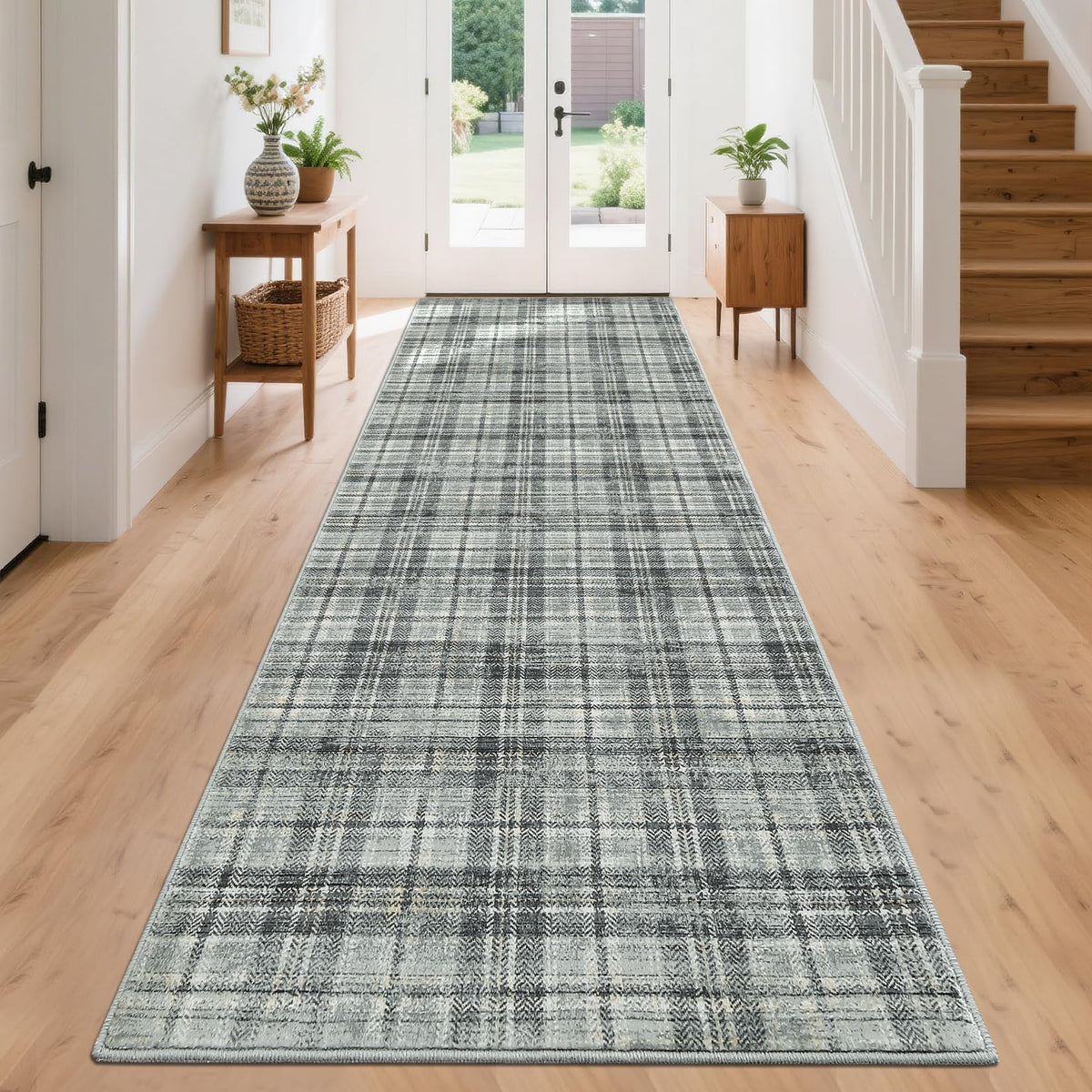 Large Living Room Rugs 8x10 Area Rugs Machine Washable Modern Geometric Neutral Rug Non Slip Low Pile Farmhouse Stain Resistant Carpet for Bedroom Nursery Classroom Dorm 8'x10' Multi