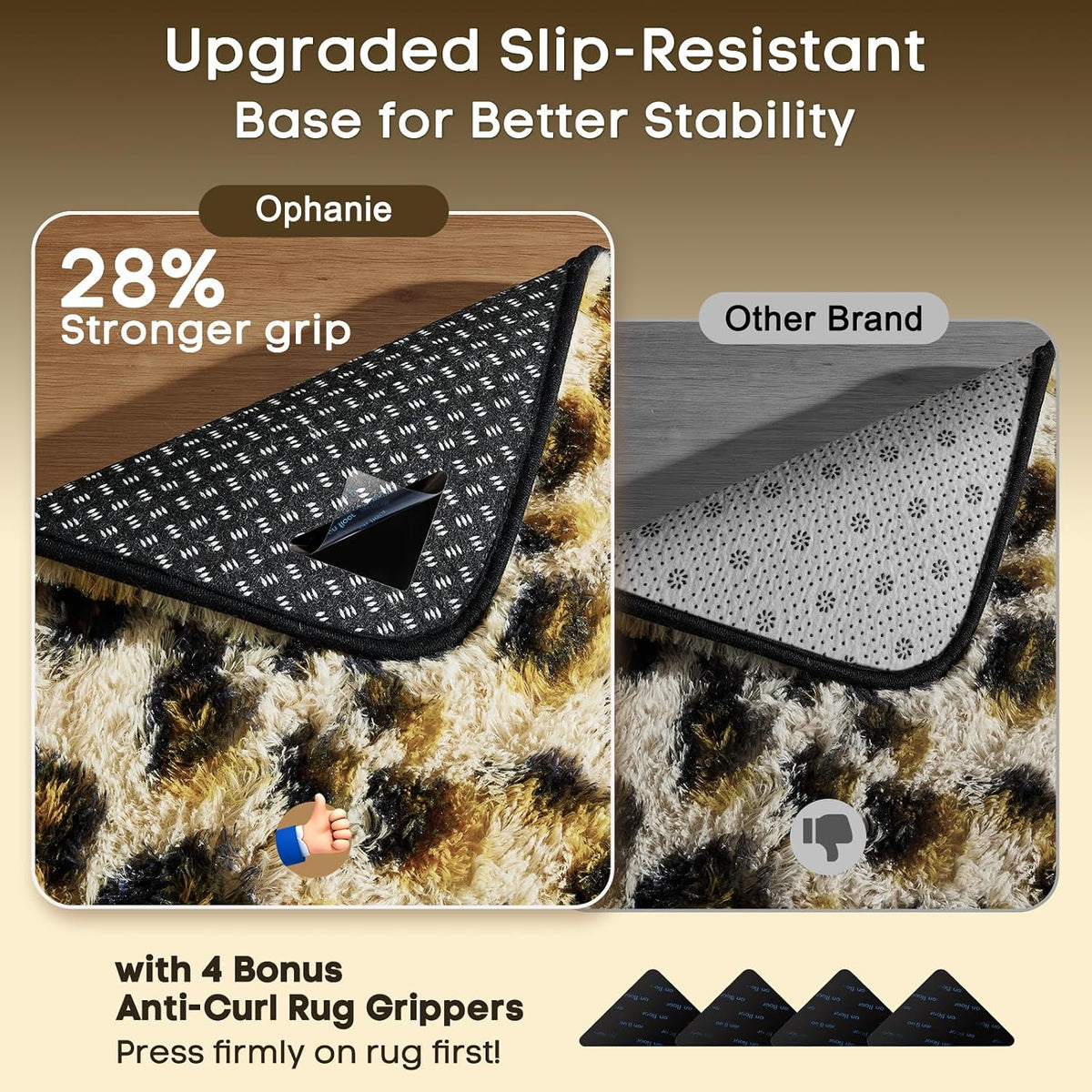 Ophanie Leopard Rugs for Bedroom Living Room, Cheetah Print Rug Fluffy Shag Large Fuzzy Plush Soft Throw,Large Shaggy Floor Faux Animal Throw 4x6 Carpets,Decor Aesthetic with Over 99 pcs Pile fibers