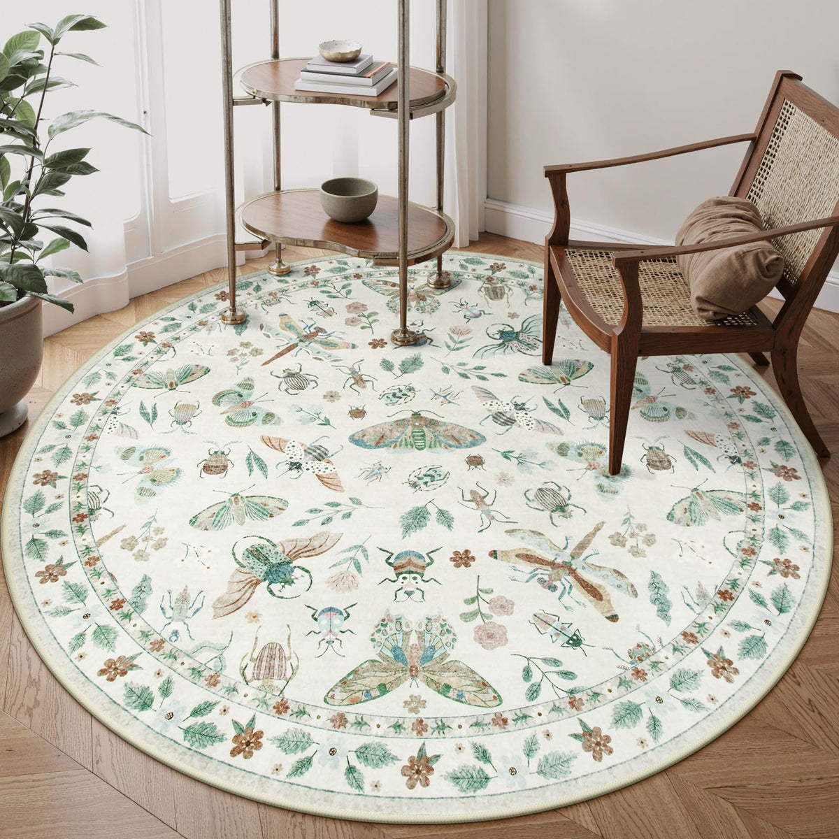 Lahome Insect 5x7 Area Rugs, Soft Bug Washable Rugs for Bedroom Living Room