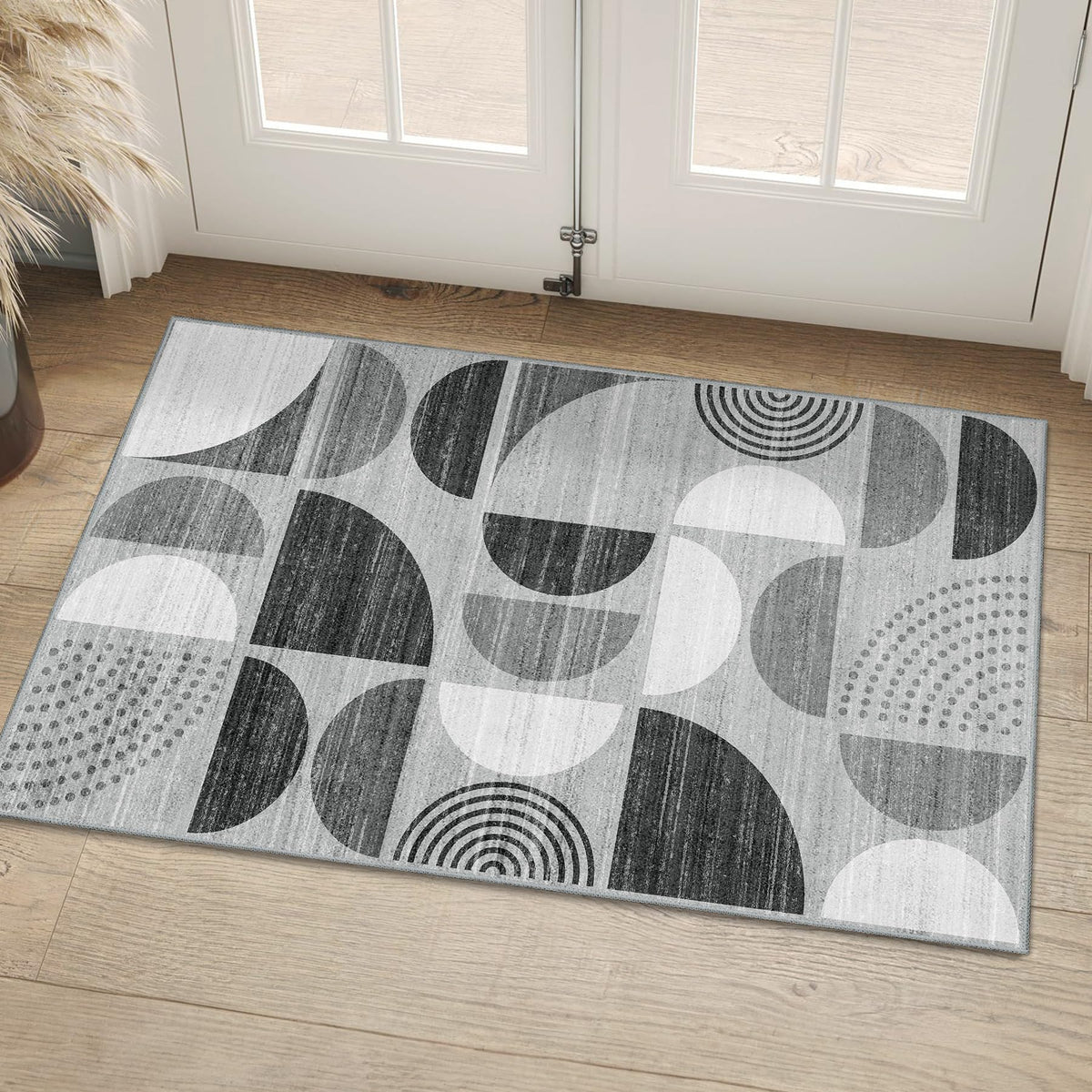 MUJOO 5x7 Area Rugs Washable,Boho Rugs Non Slip Modern Abstract Large